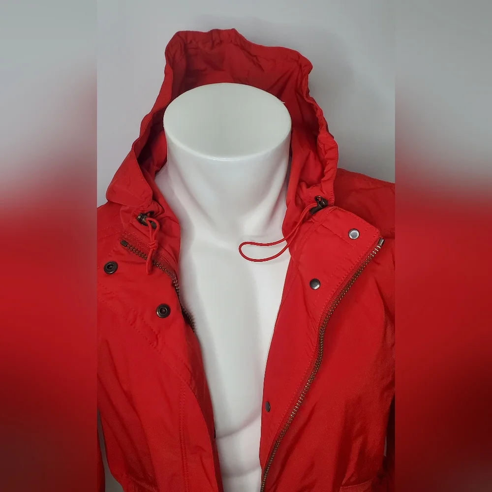 Coach Hooded Size L Red Jacket - Utility Jacker - Picture 5 of 10